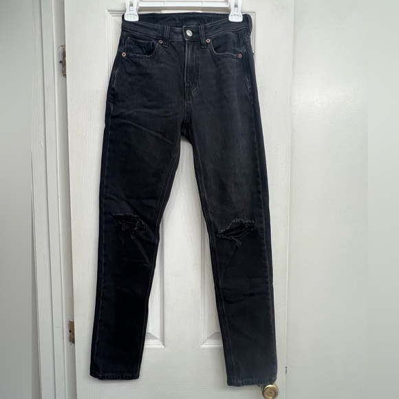 American Eagle Gray Distressed Size 00 Jeans - Picture 1 of 6